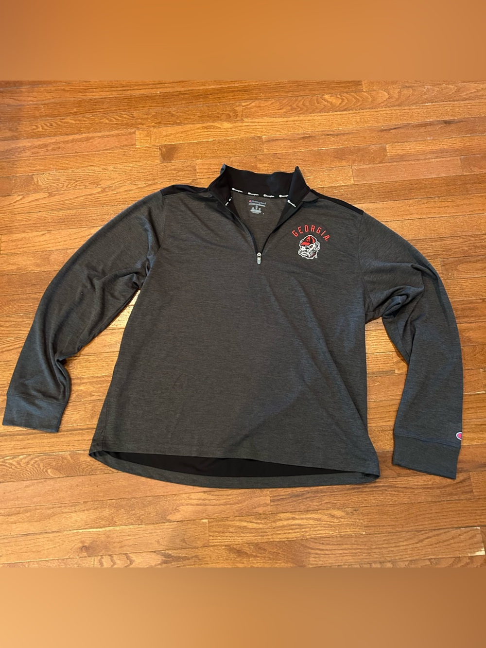 Champion Georgia Bulldogs quarter-zip pullover.